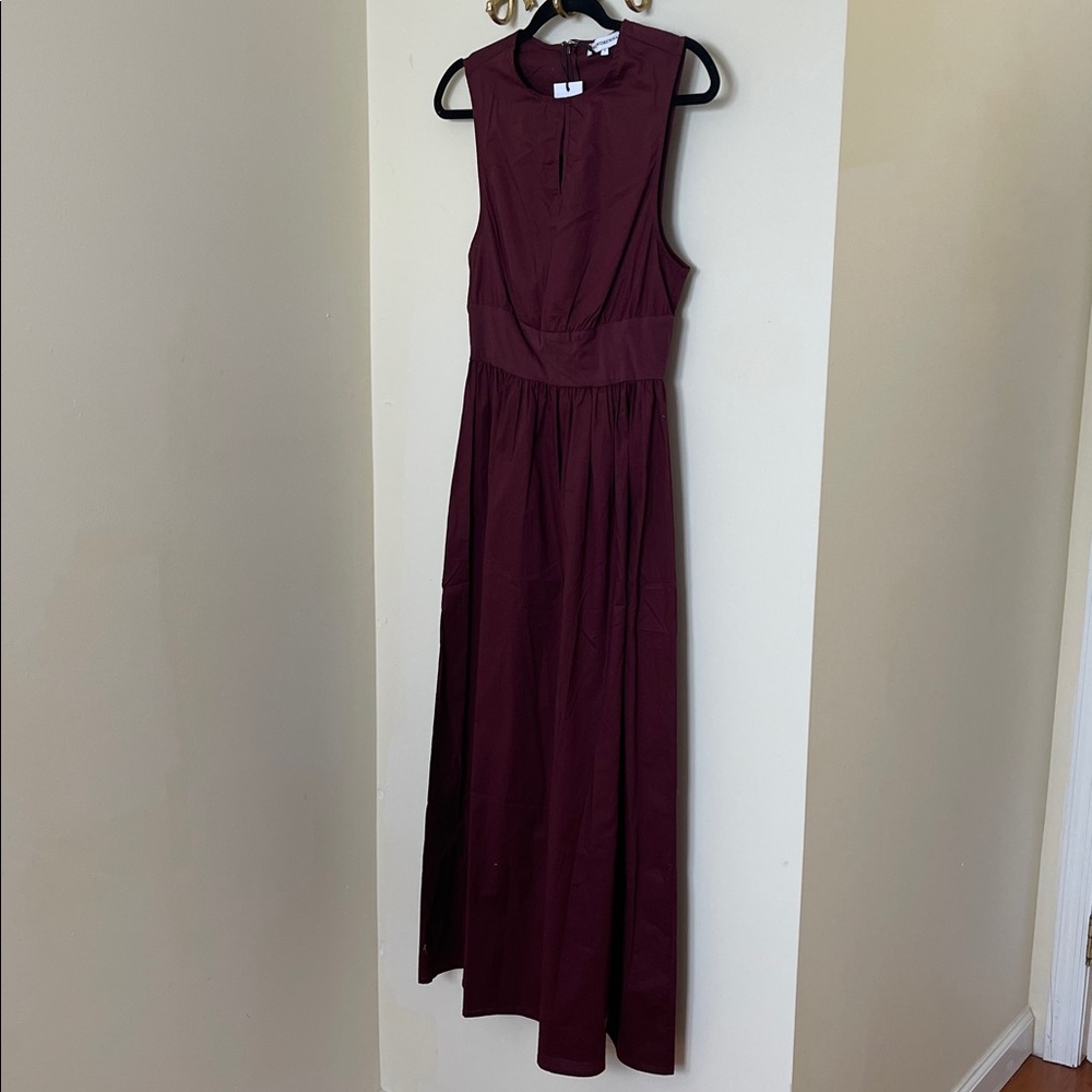 Keyhole Midi Dress WeWoreWhat Elegant Burgundy Sleeveless Dress